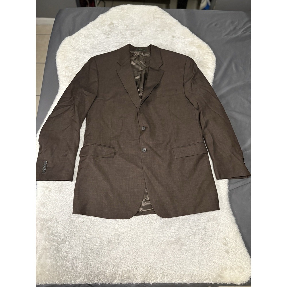 Lauren Ralph Lauren Men's Brown Wool Sport Blazer‎ Jacket Size 48L 2 Button